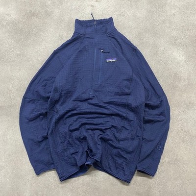 Patagonia Fleece Damen Medium 1/2 Half Zip Outdoor Pullover Jacke, Navy