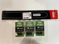 Oregon OEM 208RNDK095  Power Cut  Bar w/ 3 8TEN Ripping Chains 3/8", .050, 72DL