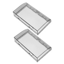 2 Pcs Black Acrylic Socket Outlet Cover Protector For Electrical Socket