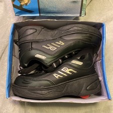 Air Wave Size 3 Wheel Roller Shoes, Black and Green, New In Box