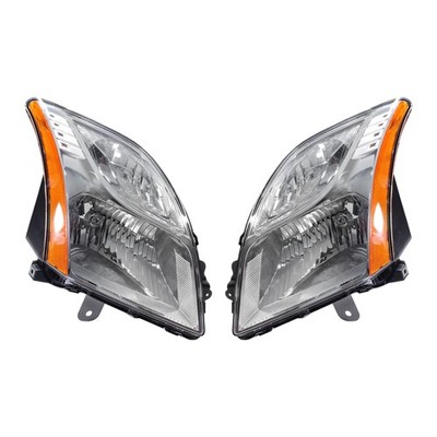 LABLT Headlight For 2010-11-2012 Nissan Sentra Pair Clear Halogen Chrome Housing