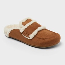 Women  s Lucie Cozy Lined Footbed Flats - A New Day Tan 11