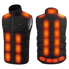 Heated Vest for Men Women 23-Zone USB Powered Jacket with 3 Heat Levels