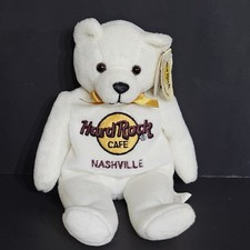 Vintage Hard Rock Cafe Bear Plush Nashville White Peter Beara 5th In Series NWT