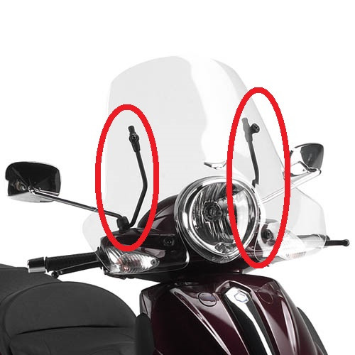 Piaggio Beverly Tourer 125-250-300-400 (08 10) Windshield Attachment Kit