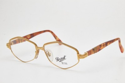 geometric glasses PERSOL RATTI ATHENA tortoise gold hipsters frame vintage 90s