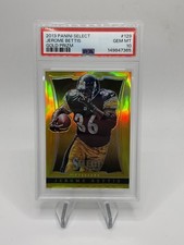 2013 Select JEROME BETTIS Gold Prizm 10/10 PSA 10 STEELERS HOF POP 2