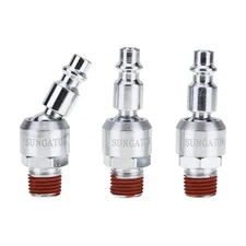 SUNGATOR 3-Pack 1/4 Inch Swivel Air Tool Fittings, 360° Rotatable 1/4'' Indus...