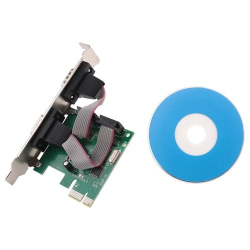 (R) PCI-E PCI Express Dual Serial DB9 RS232 2 Ports Kontroller Adapter Kar7961