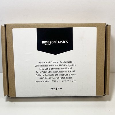 AmazonBasics RJ45 Cat-6 Ethernet Patch Internet Cable - 10 Feet (3 Meters)