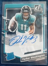 2023 Clearly Donruss #77 Parker Washington Rated Rookie Autographs Jaguars