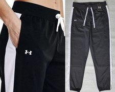 UNDER ARMOUR Women's Size S Tricot Tracksit Pants with Pockets 1365147