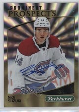 2019 Upper Deck Parkhurst Prominent Prospects Gold Nick Suzuki #PP-21 Auto 0u34