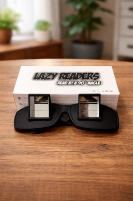 Lazy Readers 90° Prism Glasses for Reading in Bed Neck Pain Relief Black