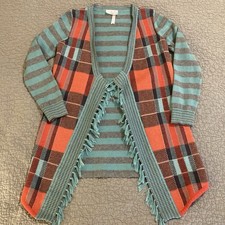 435 by Matilda Jane Steadfast Plaid Cardigan Girls Size 8 Boutique Style