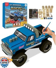 DIY Bigfoot 1 Monster Truck Wooden Kit w/Stickers and Paint Larg