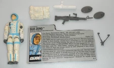 1990 Sub Zero Figure File Card Vintage G.I. GI Joe Lot 3.75 ARAH *Near Complete