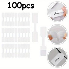 100pcs Self-Adhesive Cable Labels — Writable Cord Tags for Wire Management