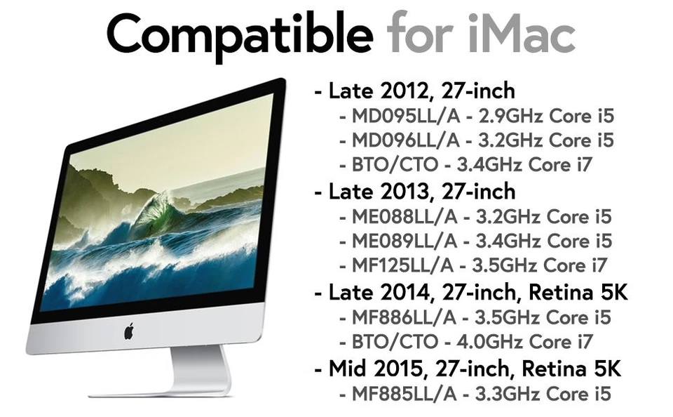 32GB kit 4x 8GB PC3-12800 DDR3 1600MHz RAM for Apple iMac 204-Pin SODIMM Memory - Image 2 of 4