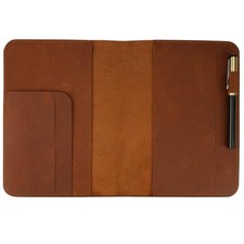 Leather Journal Cover 5.75x8.25 Notebook Medium A5 Refillable Cahier L