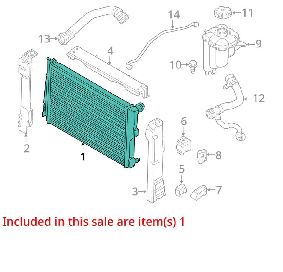 RADIATOR BMW X5 X6 2014 14 2015 15 2016 16 1401347 - Изображение 3 из 4