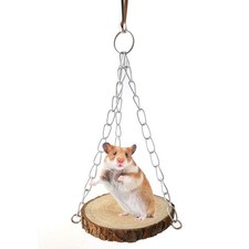Hamster Wood Hammock Parrot Swing Toys Bird Perch Squirrel A