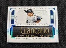 2019 Panini National Treasures NT Giancarlo Stanton Bat Nameplates 1/1