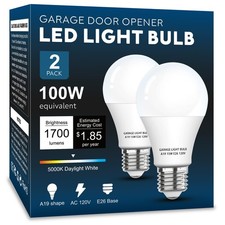 Loxyee Garage Door Opener Led Light Bulb 2 Pack15w Equivalent To 100w Garage... Loxyee Garage Door Opener Led Light Bulb 2 Pack15w Equivalent To 100w Garage...