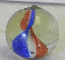 20180m Naked Single Ribbon Vintage German Handmade Swirl Marble .61 Inches