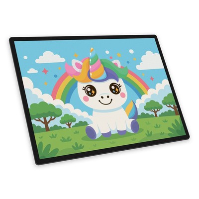 itenga Kinder Schreibunterlage EINHORN Kawaii kratzfest abwaschbar rutschfest