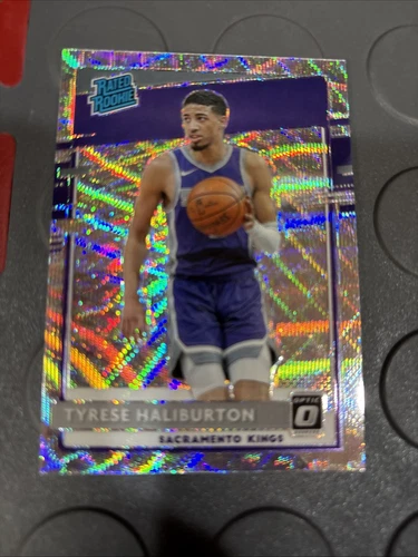 2020-21 Donruss Optic Tyrese Halliburton Rated Rookie Silver Wave Fanatics #162
