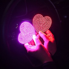 Car Window Interior LED Neon Atmosphere Light USB Glowing Heart Decoration Lamp