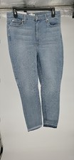 7 FOR ALL MANKIND WOMEN'S HIGH WAIST ANKLE SKINNY SLIM ILLUSION, LightBlue, Sz31