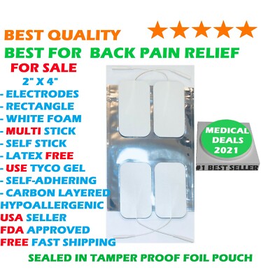 12 ReUsable 2'' x 4'' WHITE FOAM ELECTRODE for CHATTANOOGA INTELECT TRANSPORT UNIT