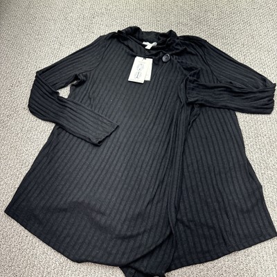 dana bushman well comfortable cardigan Black Sz S NWT 