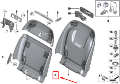 NEU BMW X6G06 HECKKOMFORT SITZPLATTE 7497163 52107497163 ORIGINAL 