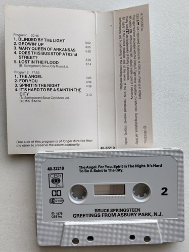 BRUCE SPRINGSTEEN - ASBURY PARK (CBS 4032210) 1980s EUROPE CASSETTE TAPE REISSUE - Picture 3 of 3