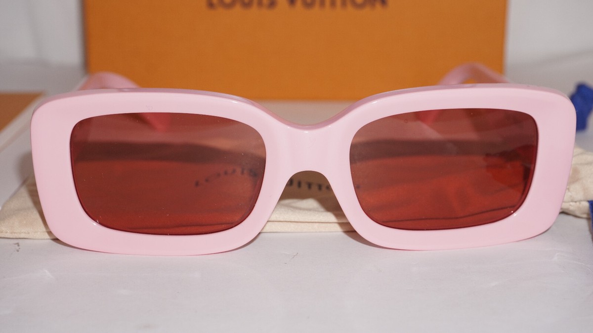 Louis Vuitton New Sunglasses Pink Pink Circle Rectangle Louis Vuitton New Sunglasses Pink Pink Circle Rectangle