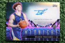 Brandin Podziemski 2024 Topps Midnight Rookie Horizon Signatures #RHS-BP RC Auto