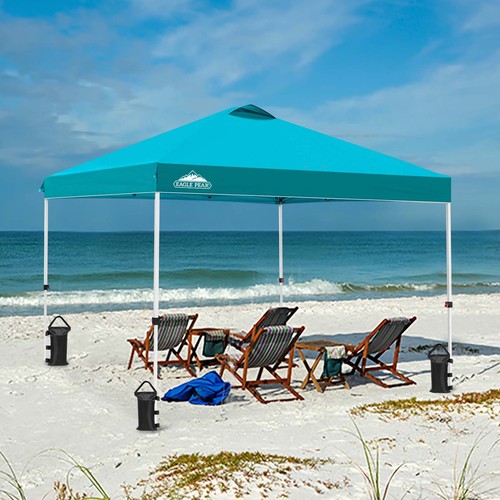 EAGLE PEAK 10x10 Pop Up Canopy Tent Easy Set up Straight Leg Folding Shelter - Picture 212 of 454