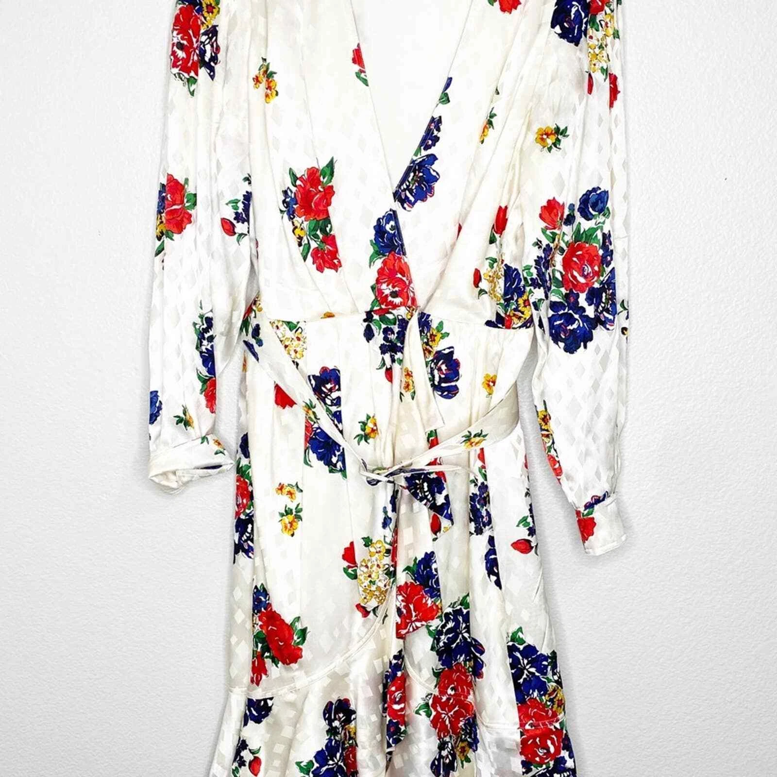 Abito donna Tory Burch 8 cinture stampa floreale seta raso jacquard dress