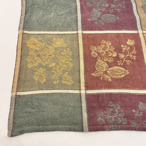 2 Fabric Dinner Napkins 100% Cotton Fall Harvest Colors Copper Thread Floral - Picture 19 of 24