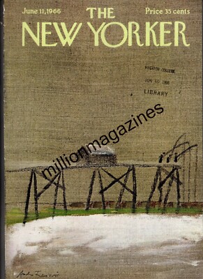 1966 New Yorker June 11 - Fishing off of the Pier - Francois