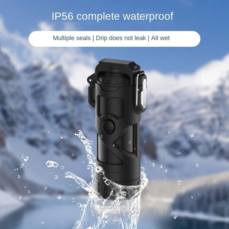 Waterproof dual arc lighter, bright light and power display, outdoor adventure - Image 3 of 4