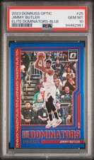 2023 Jimmy Butler Donruss Optic #25 Elite Dominators Blue 06/49 PSA 10 GEM POP 1