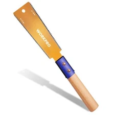 WORKPRO 6" Japanese Pull Saw Double-Edged Hand Saw 14&17 TPI SK5 Flexible Blades