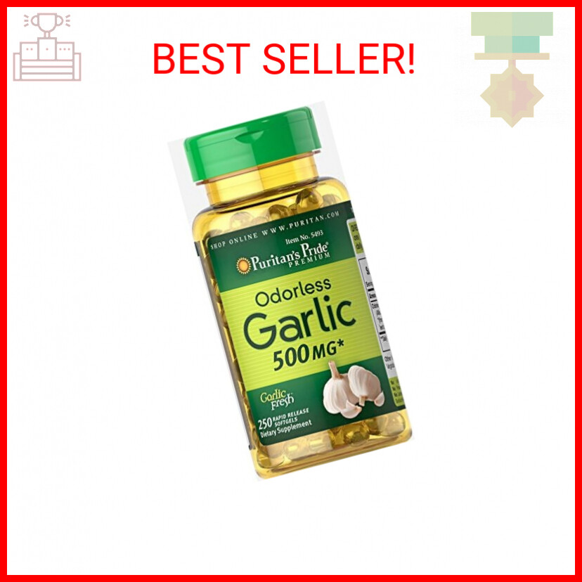 Puritan's Pride Odorless Garlic 500 Mg, 250 Softgels by Puritan's Pride, 250 Cou
