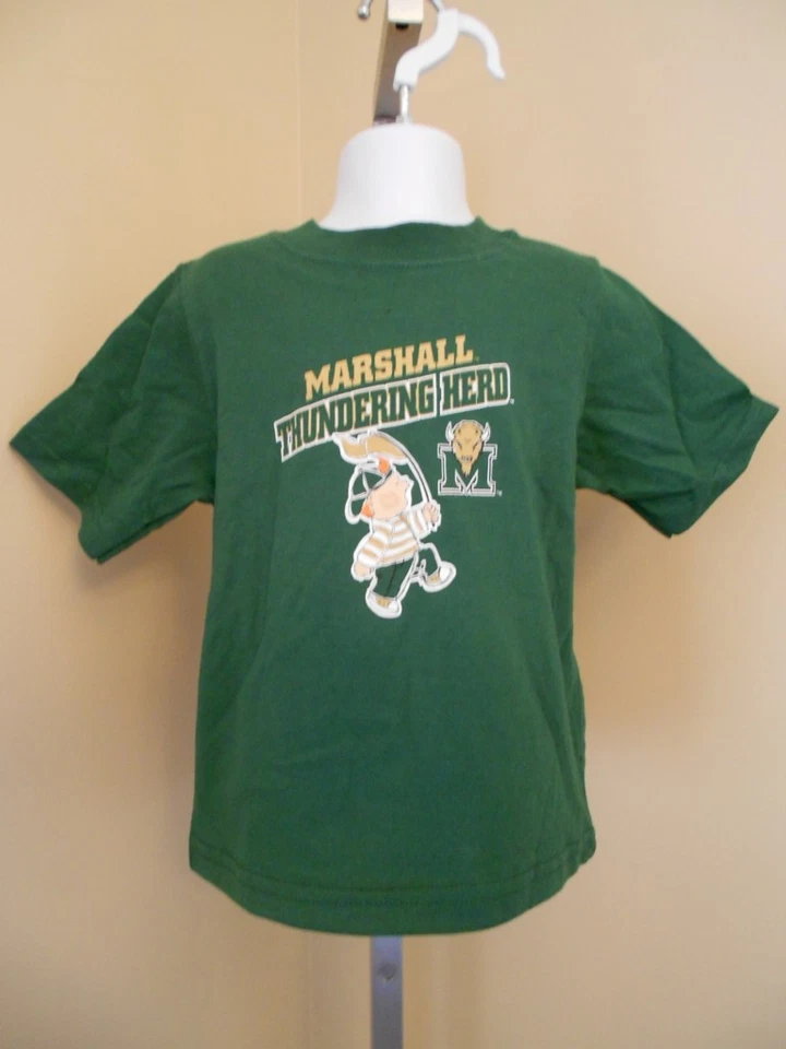 Nuevo- Camisa Verde Marshall Thundering Herd Niño Pequeño Tallas 2T-3T-4T por Starter Foto 2 de 4