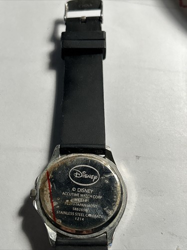 OROLOGIO NUOVO-DISNEY MICKEY MOUSE CINTURINO IN SILICONE, TONO ARGENTO S/ACCIAIO + QUADRANTE CRISTALLO - Foto 5 di 5