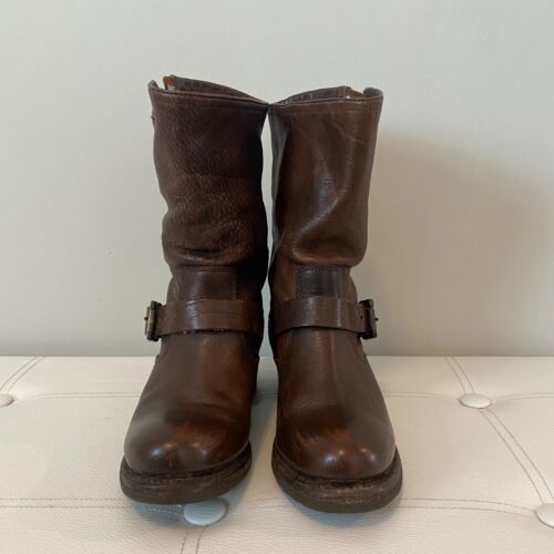Frye Brown Midi Height Ankle Boots Size 6.5